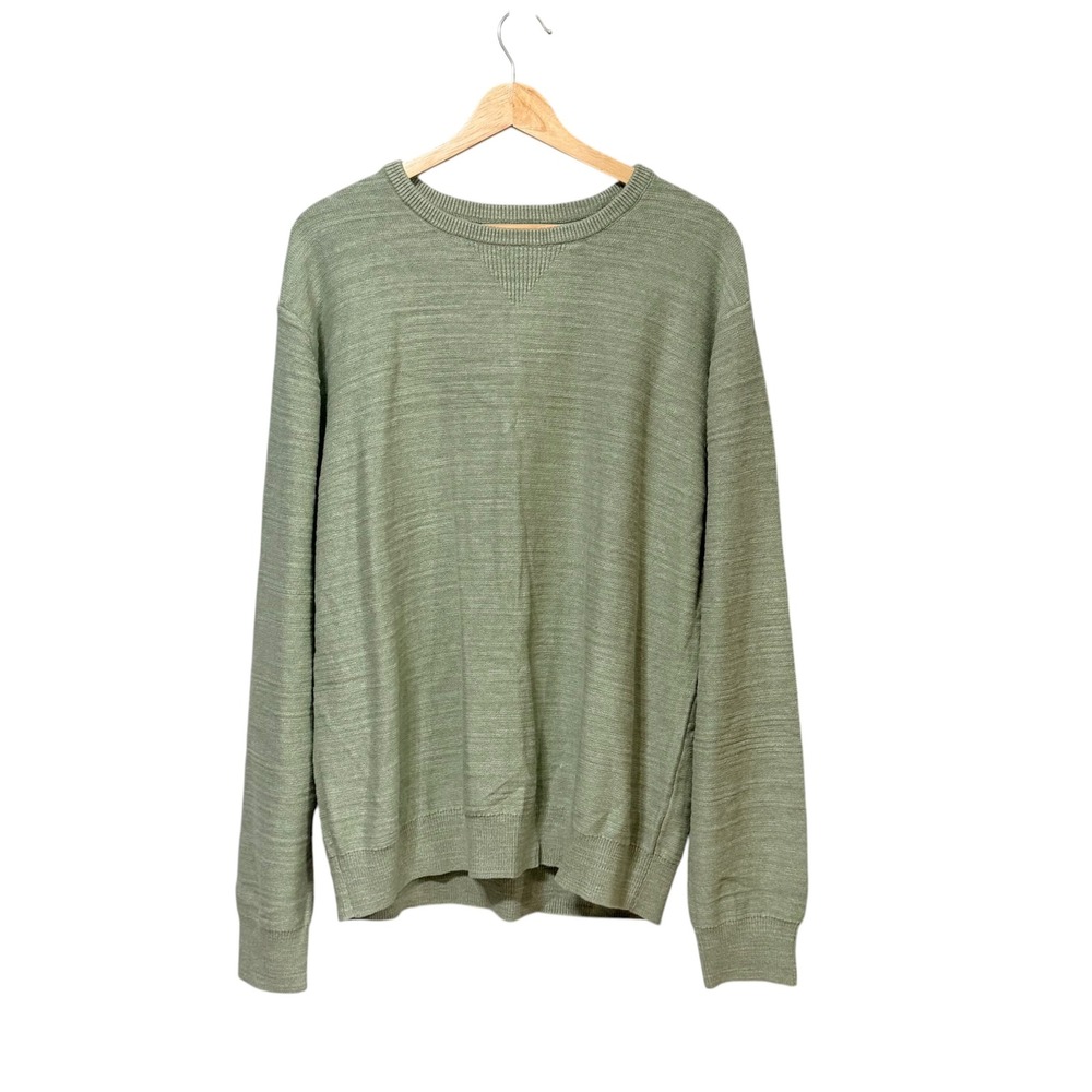 Hawker Rye Mens XL Sage Green Marl Cotton Crewneck Sweater NC-MGS-10016
